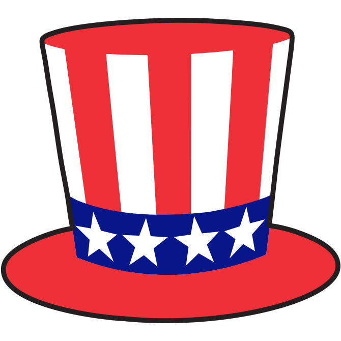 Patriotic Hat Sticker