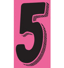 7 1/2" Pink & Black Numbers