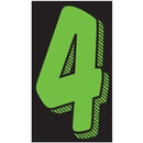 7 1/2" Chartreuse Numbers
