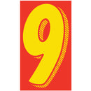 7 1/2" Red & Yellow Numbers
