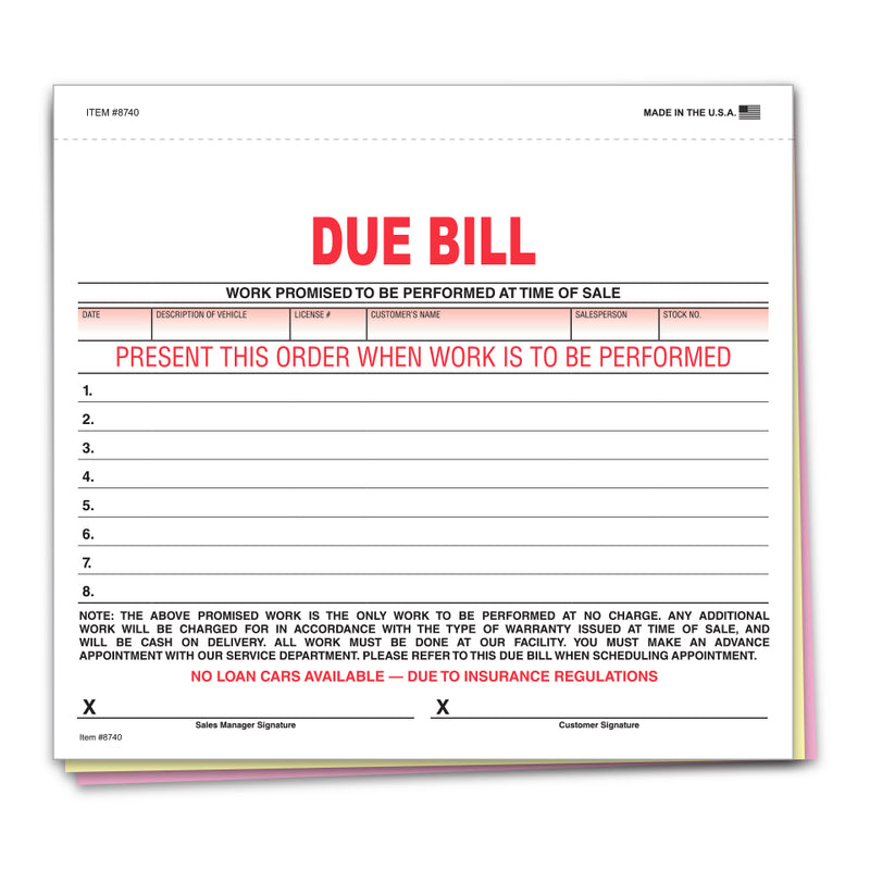 Due Bill